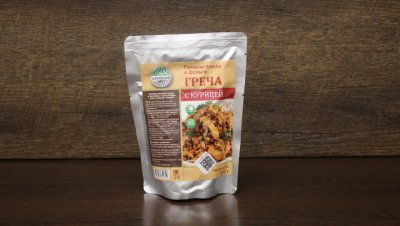 греча с курицей